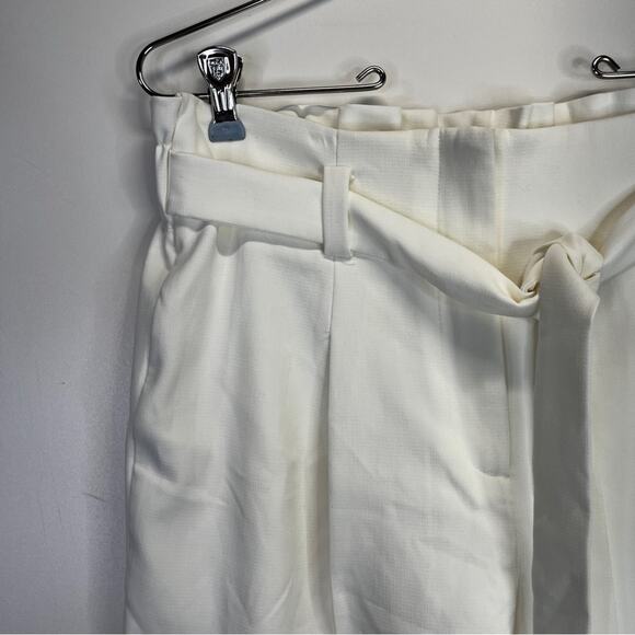 Vince Camuto Belted Tailored pants new ivory - 6 - Picture 6 of 12